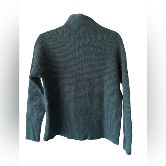 Madewell Southfield Mockneck Wool Blend Sweater in Dark Forest Green Size Small - Picture 3 of 5